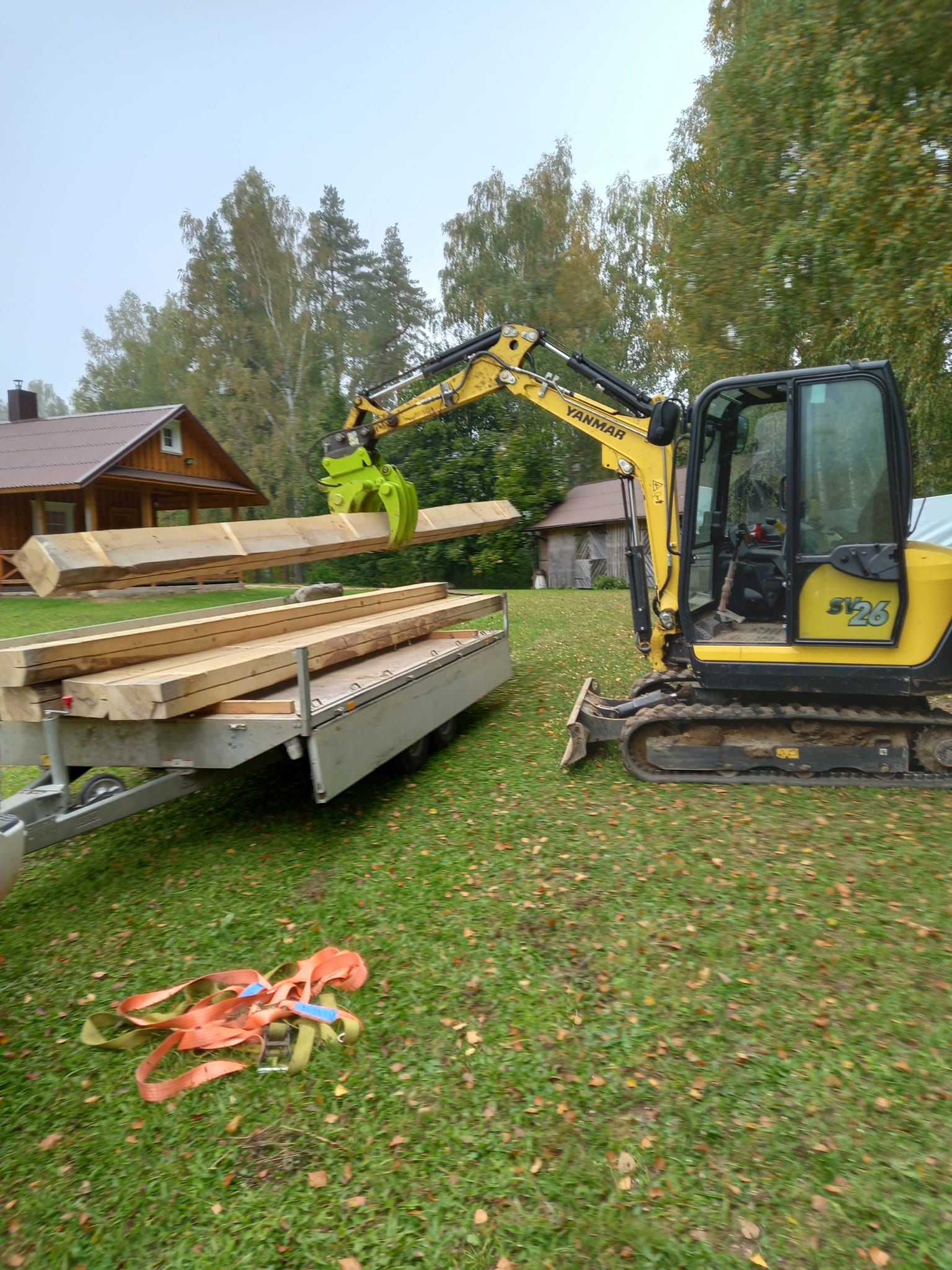 Jugila Yanmar SV26 žemės kasimo darbai Utenos apskrityje